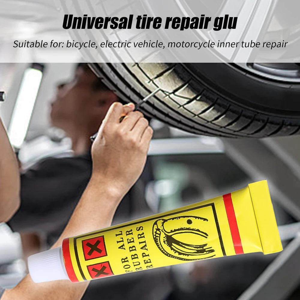 Tire Tyre Repairing Glue Universal Car Motorcycle Bike Wheel Repairing Inner Tube Puncture Rubber Glue Tool Auto Accessory