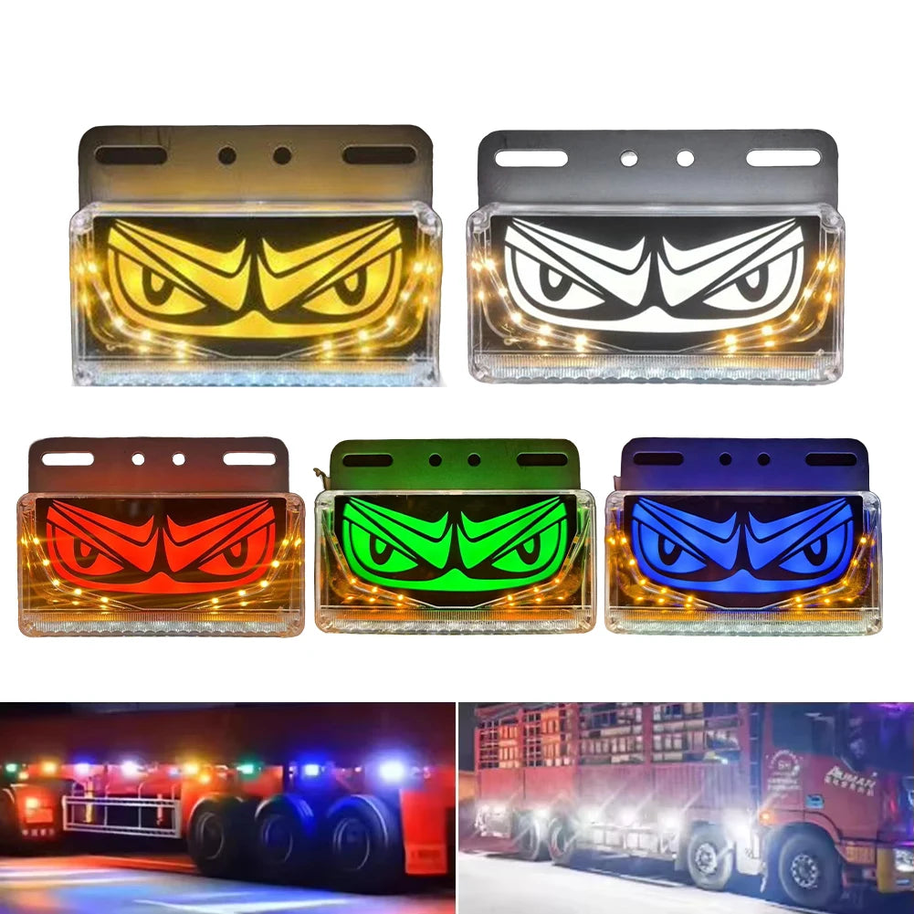 1PC Bright Side Marker Lights Truck Light Driving Safety 24V LED Truck Light Devil's Eye Tail Light Turn Signal Clearance Lamp