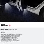 2PCS/Lot Welcome Light Door Light LED Projector Decoration Accessory For BMW Class 3 325Li Class 5 530 Class 7 X1 X3 X5 X6 Z4 Ne