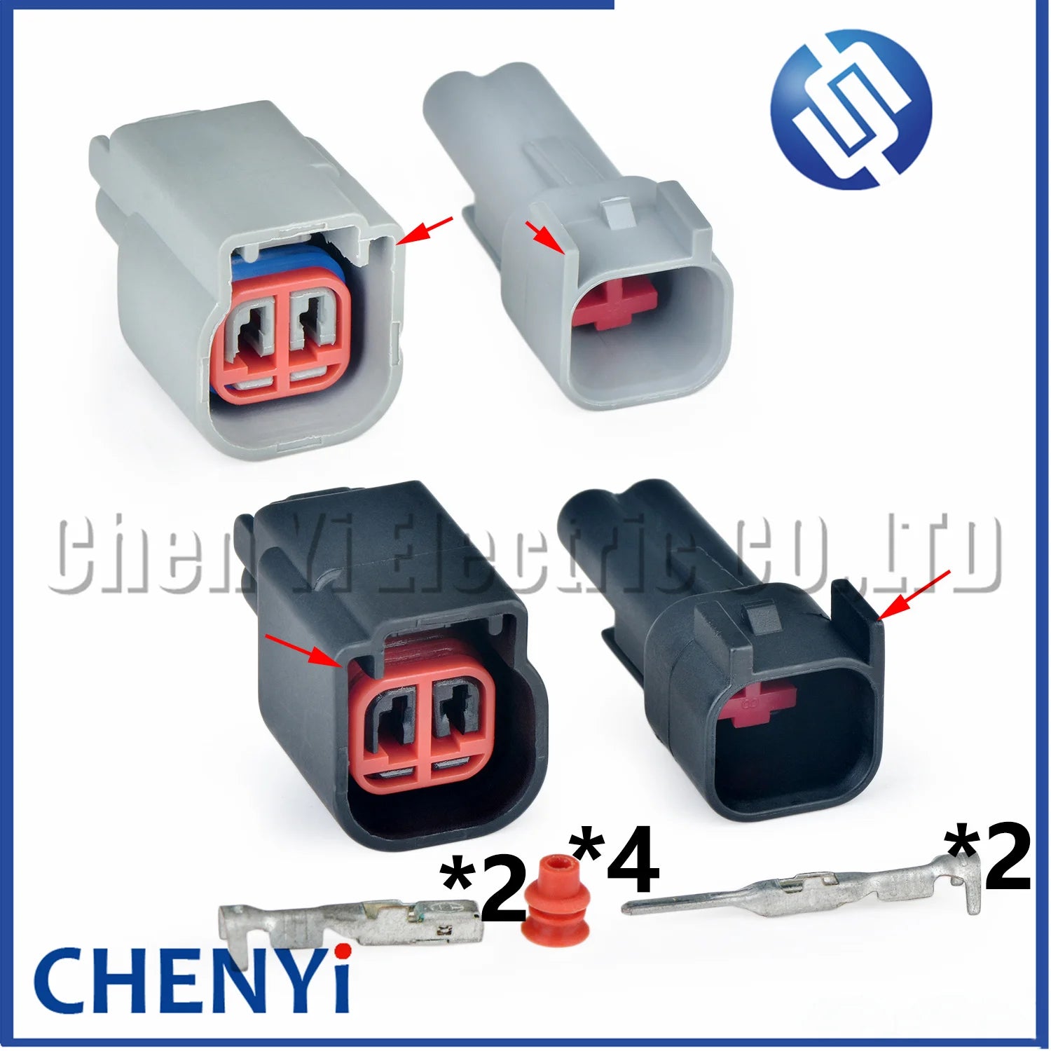 2 Pin Automotive Turn Signa lamp connector Fog Lights Wire harness Plug 2272457 J1B112B591AA 6R3Z-13411-BA E-4014A E-4011A
