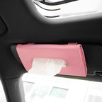 Car Tissue Box PU Leather Car Sun Visor Hanging Tissue Box Holder Auto Interior Storage Organizer Napkin Holder Accessories New