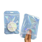 Colorful Laser Ziplock Bag Packaging Bags For Earring Jewelry Display Bags Pouch Gift Packaging Resealable Storage Bag Amagi