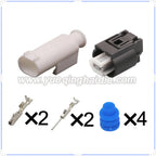 2 Pin Connectors Waterproof 0.6mm Male and Female Connectors Automobile Wire Harness Plastic Plug Socket 1718555-1 1-968790-2