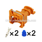2-PIN Connector Waterproof 3.5mm Male Female Connectors Cable Plug Wiring Harness For Car 1-144545-0 282189-1