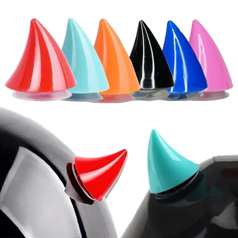 Helmet Devil Horns Motorcycle Electric Car Helmets Decoration Headwear Helmet Stickers Cosplay Auto Styling Halloween Amagi