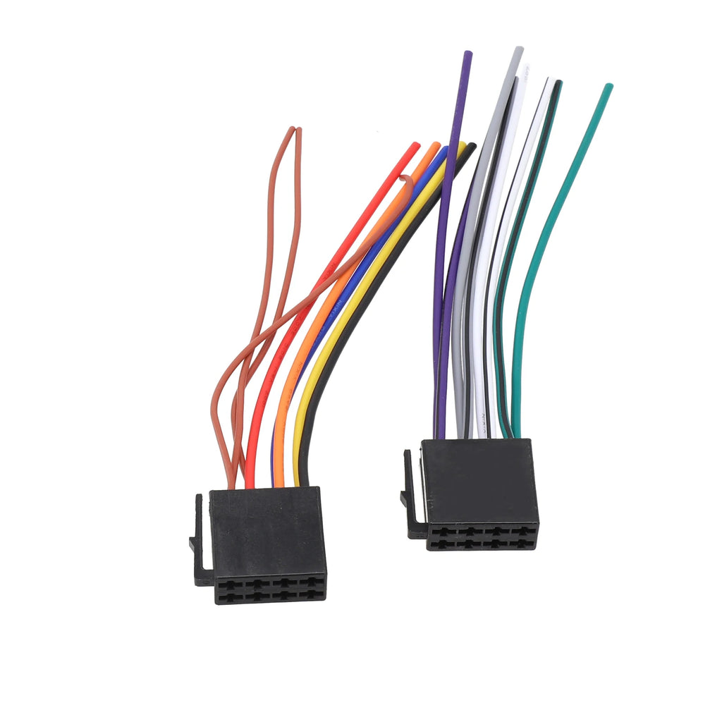 Universal Car Stereo Radio ISO Cable Adapter ABS Male Plug To Female Connector Wiring Harness