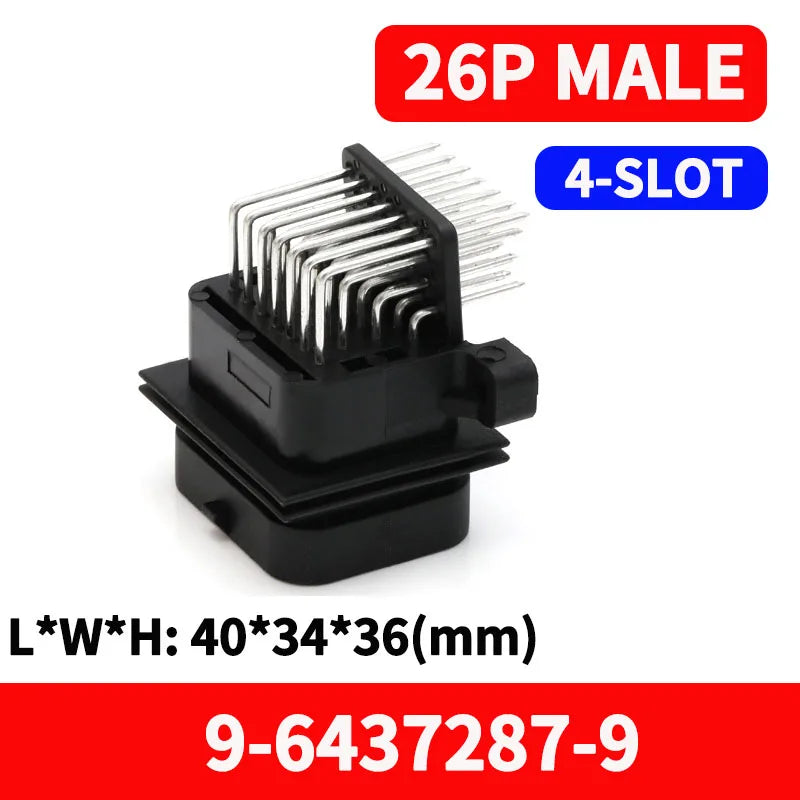 1/5/50PCS AMP Type ECU Automotive Board End Connector Waterproof Socket Harness Plug PCB Panel Flame Retardant 26P 34Pin 1437290