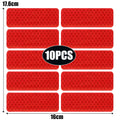 10pcs Car Bumper Reflective Safety Strip Sticker Warning Reflector Tape Auto Car Accessories Exterior Interior Reflector Sticker