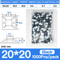 250/500/1000PCS Self-Adhesive Cable Tie Mounts, Strong Sticky Base Wire Holder Clips for Wall Fixing, Cable Routing Management