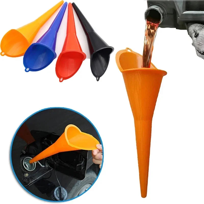 Car Long Stem Funnel Oil Fuel Filling Tools Anti-splash Plastic Oil Funnel Motorcycle Refueling Tools Auto Accessories Amagi