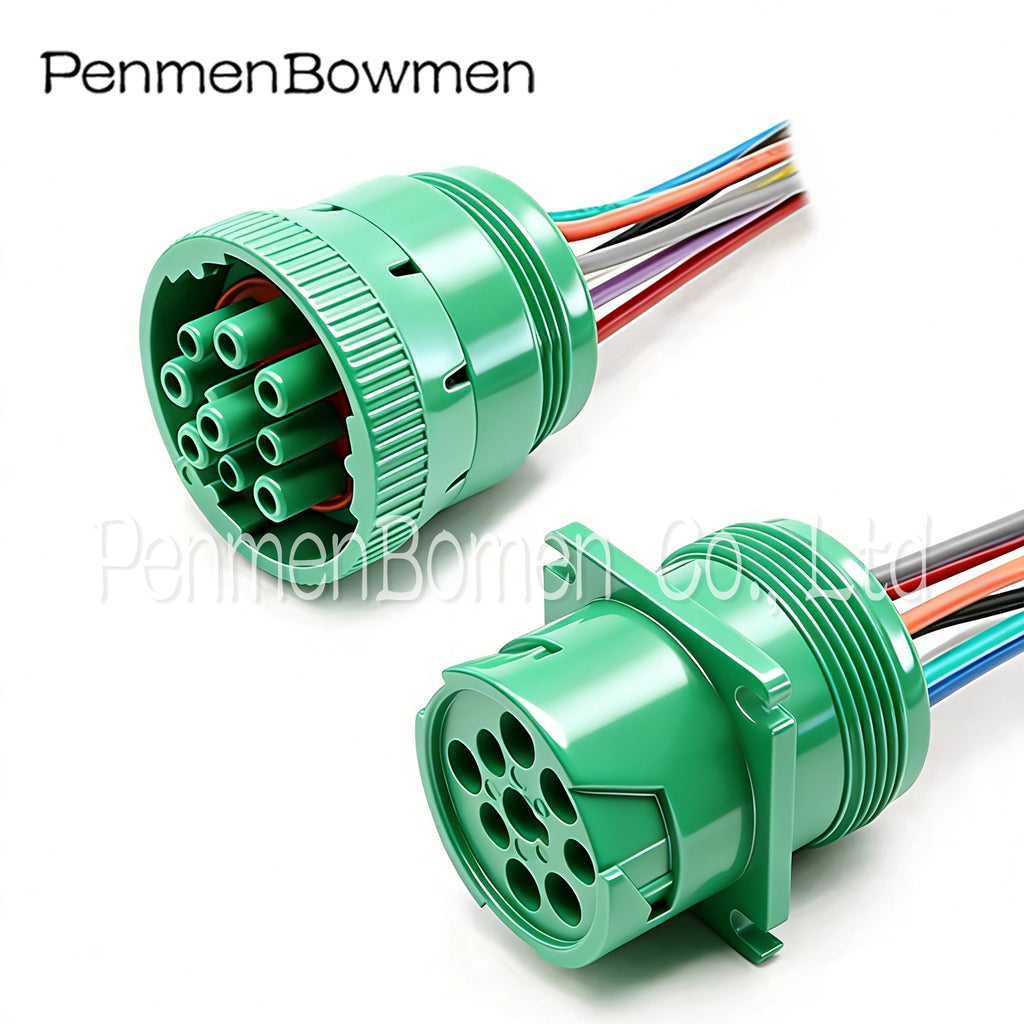 1 Set 9 Pin Car Green Circular Aviation Diagnostic Connector Wiring Harness J1939 HD16-9-1939S-P080 HD10-9-1939P-P080