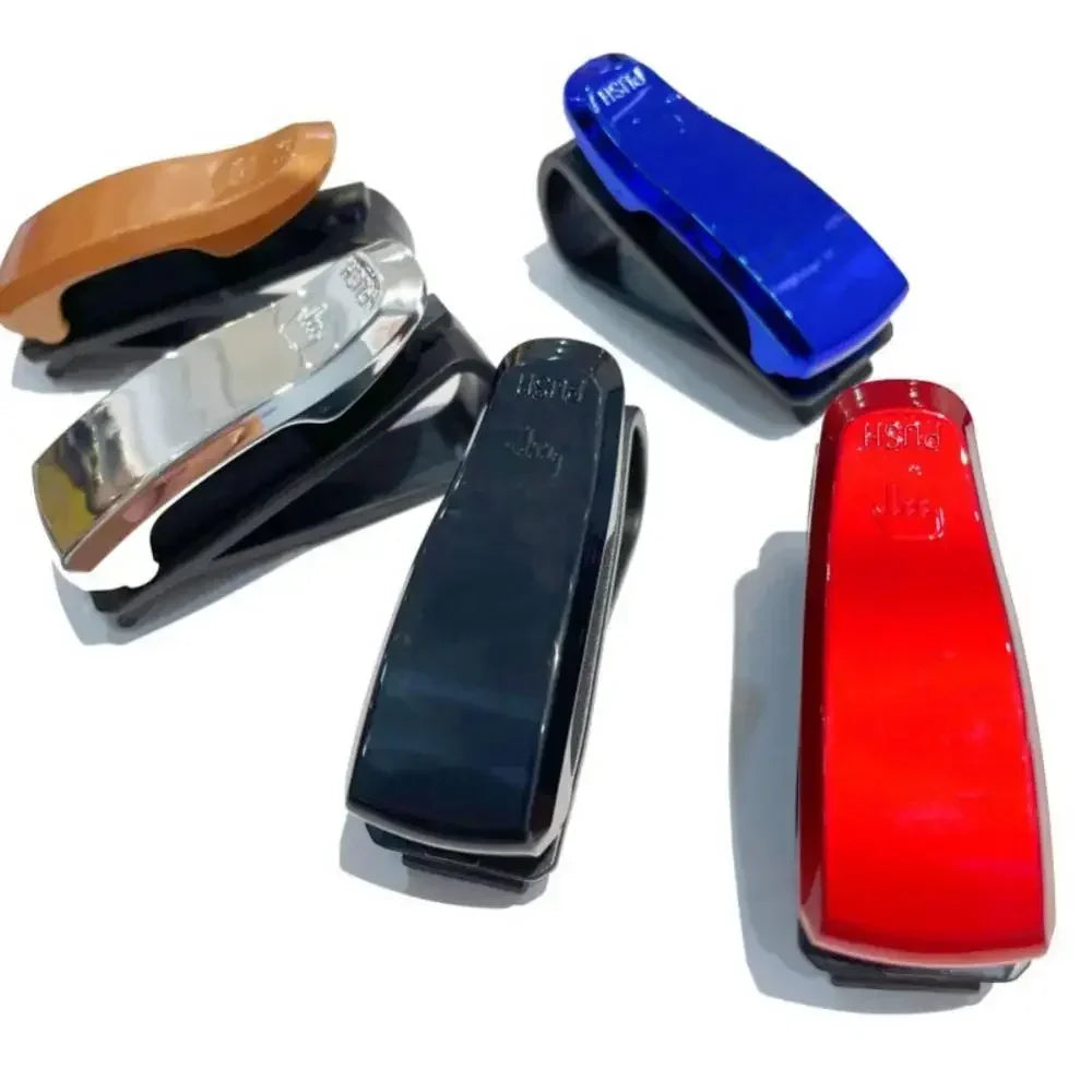 Universal Car Sunshade Glasses Case Sunglasses Clip Card Holder Bracket Fastener Pen Case Glasses Car Accessories Amagi
