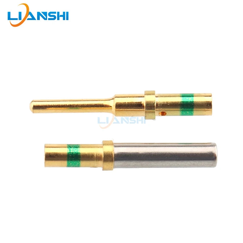 50pcs 0462-209-1631 Wiring automotive terminals 0460-215-1630 Gold Plated Stainless Steel 16-20AWG Deutsch Crimp Solid Terminal