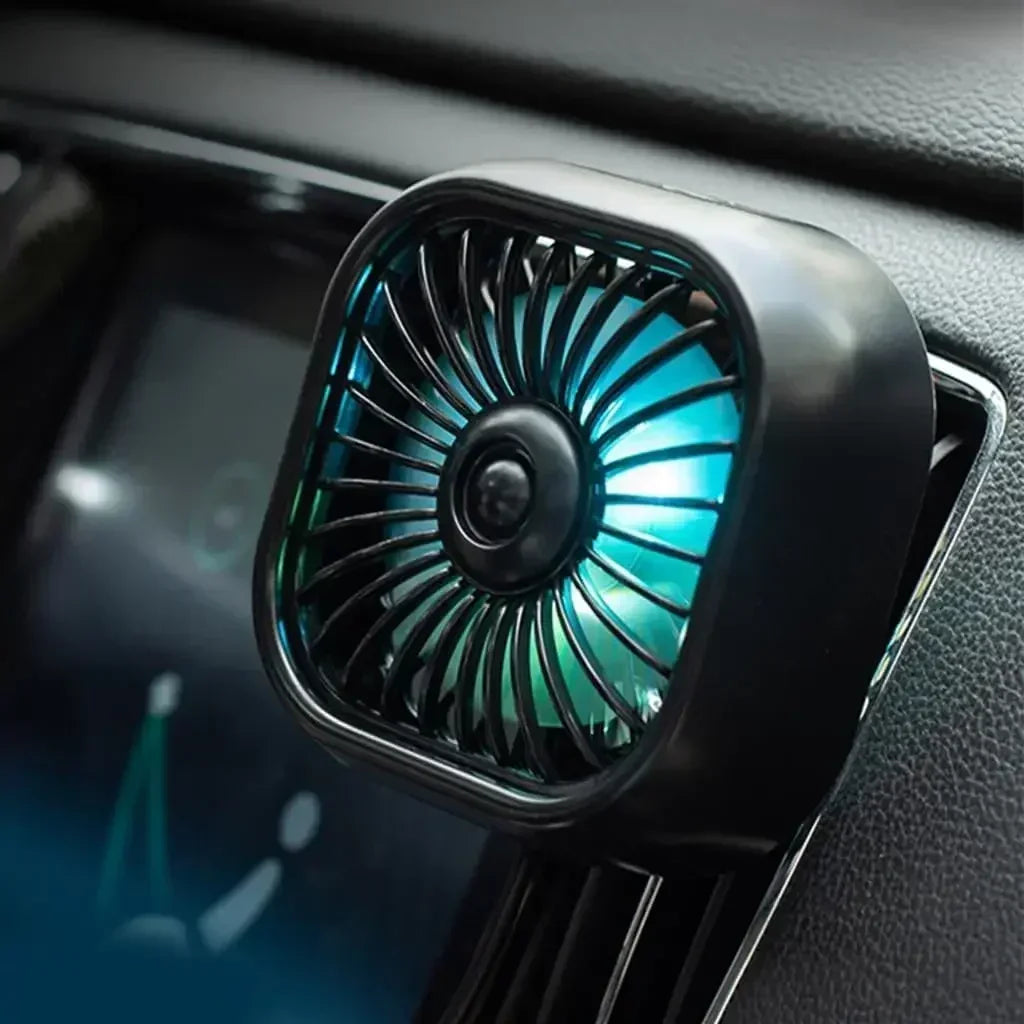 Mini Car Air Outlet Cooling Fan Adjustment Powerful USB Light Creative Low Noise Multi-function Mini Interior Fan Cooler Amagi