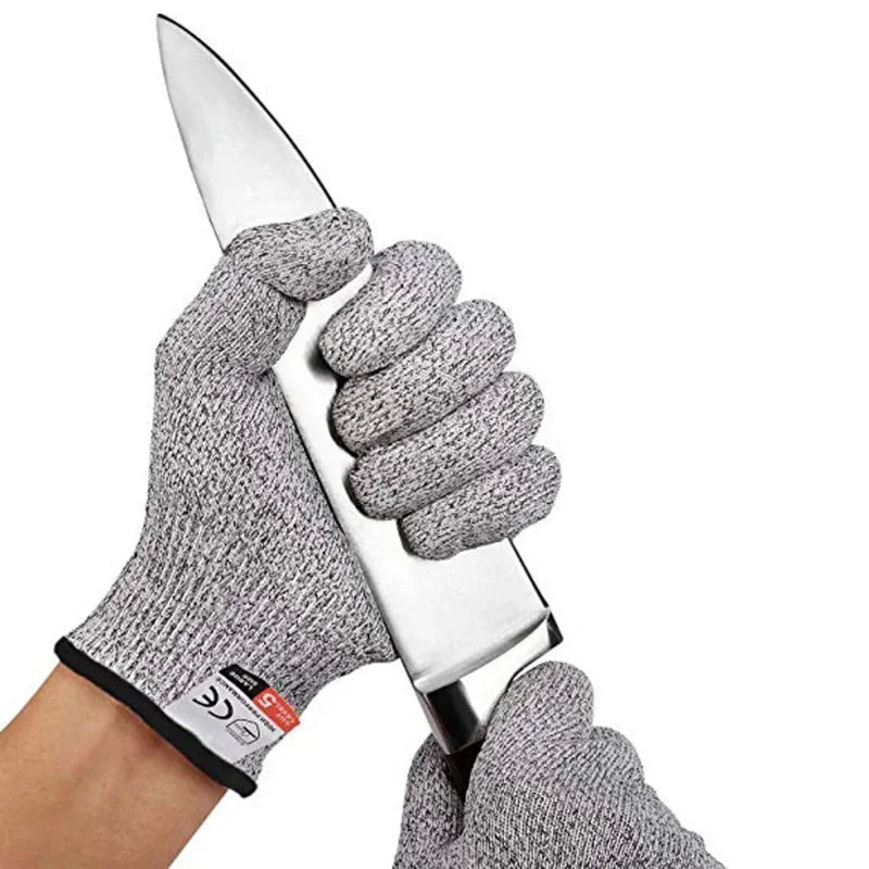 Grade 5 Cut Resistant Gloves Kitchen HPPE Scratch Resistant Glass Cutting Safety Protection for Gardeners Amagi