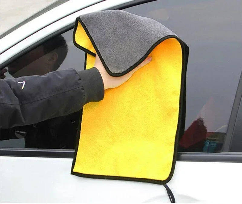 1-5 Pcs Microfiber Car Washing Towel Soft Quick Drying Windows Mirrors Wiping Rags Home Double Layer Cleaning Cloths Amagi