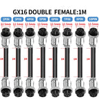 1PCS GX16 Auto Waterproof Connectors 2-10 Pins with Power Cable Line Socket Plug—Suitable for Industrial Machinery and Equipment