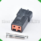 2-Pin Connector Connector series Black Automotive waterproof connector DTP06-2S DTP04-2P