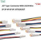 10Set JST Type Small Current Waterproof Connector JST02R/02T LED Male and Female Butt Terminal With 15 Wire Plug 02T-JWPF-VSLE-S