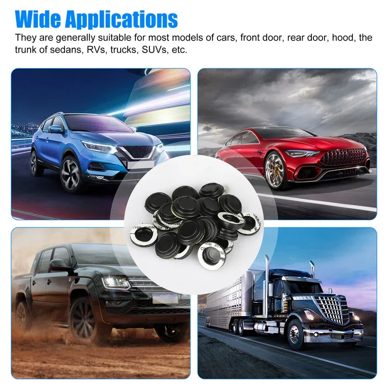 Customized 10 Pieces Car Silicone Shock Pad Shock Absorption Buffer Gasket Sound Insulation Pad Mount Protective Door Mute Anti