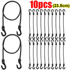 Heavy Duty Bungee Cords with Hooks Elastic Tie Down Straps for Car Roof Rack Motorcycle Luggage Cargo Net Camping Tent Rope