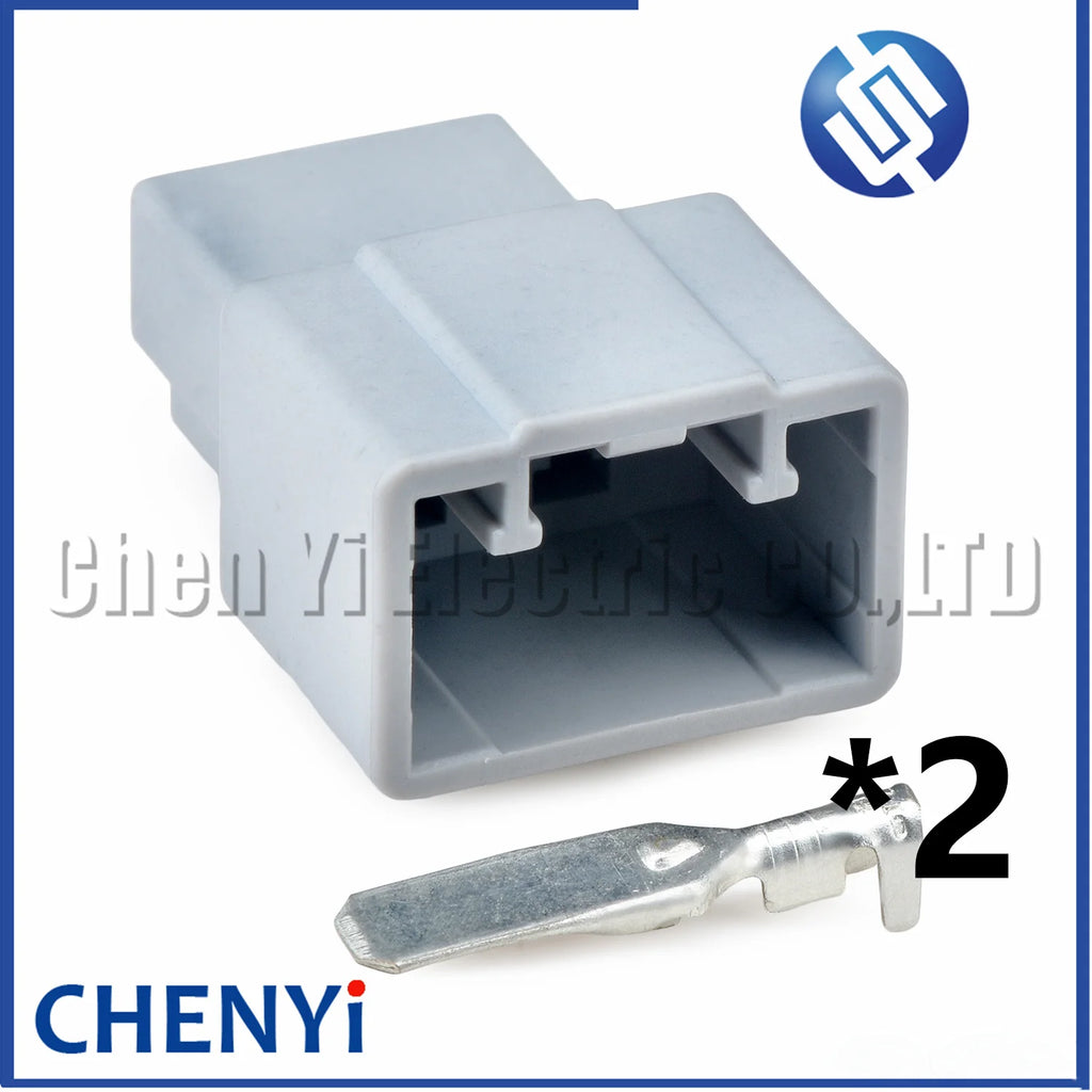 2 Pin 6.3mm Series auto motorcycle wiring harness plug car connector 7283-6458-40 7282-6458-40 For Volvo Toyota Honda Ford