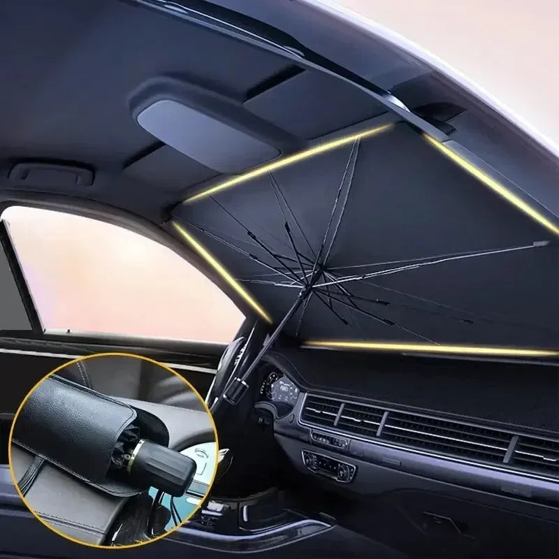 Windshield SunShade Umbrella Hemmed Edges Cover Protector Parasol Car Summer Sun Protection Front Window Sun Shade Amagi