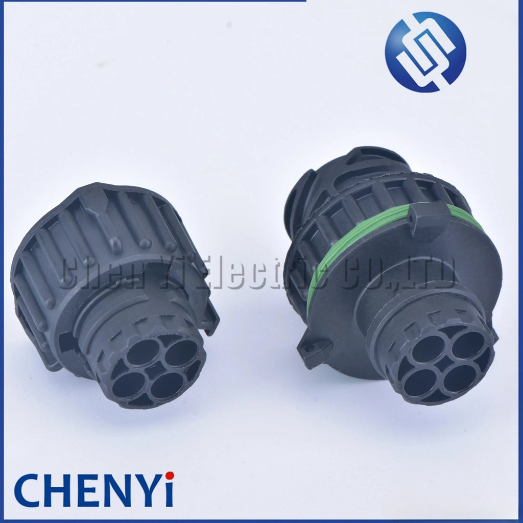 2 sets 4 Pin round odometer speed sensor plug Auto waterproof connector 1-967402-1 1-967325-1 with Pin cable Sheath For HOWO A7