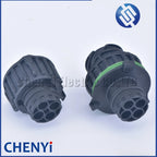 2 sets 4 Pin round odometer speed sensor plug Auto waterproof connector 1-967402-1 1-967325-1 with Pin cable Sheath For HOWO A7