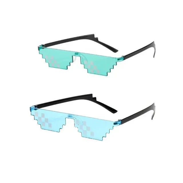 8 Bit Thug Life Sunglasses Pixelated Men Women Brand Party Eyeglasses Mosaic UV400 Vintage Eyewear Unisex Gift Toy Glasses Amagi