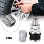 2 Pcs Car Tire Valve Short Stems Tubeless Vacuum Tire Valve Stems Silver Tire Valve Short Stems Auto Replacement Parts