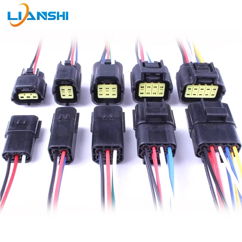 AMP connector, automotive waterproof plug terminal connector, 4/6/8/12-core male and female mating 1.8 series plug