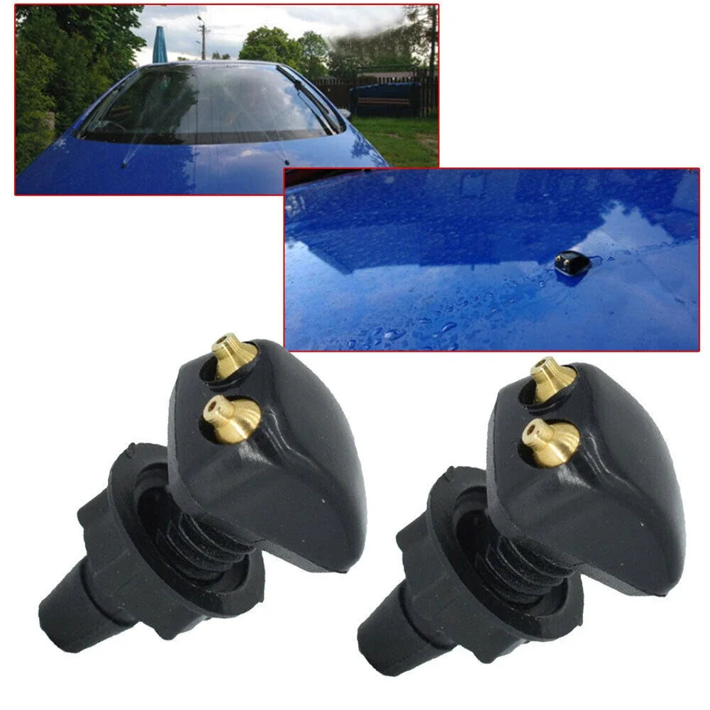 2PCS Universal Front Windshield Washer Wiper Nozzle Sprayer Sprinkler Water Spout Outlet For Toyota Mazda Hyundai Car Accessorie
