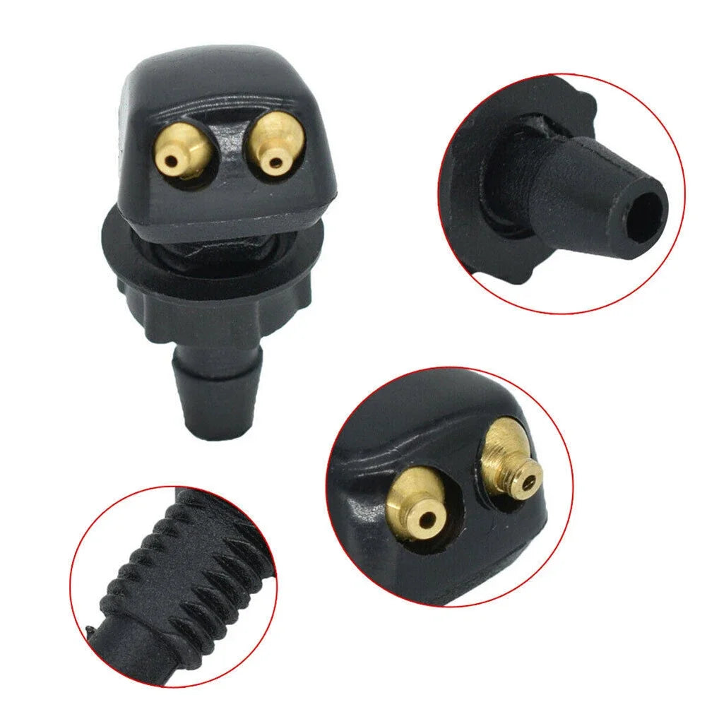 2PCS Universal Front Windshield Washer Wiper Nozzle Sprayer Sprinkler Water Spout Outlet For Toyota Mazda Hyundai Car Accessorie