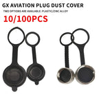 GX12 GX16 GX20 Aviation Connector Dust Cover, Threaded Protective Cap for Plug/Socket, Waterproof, Metal/Plastic Options