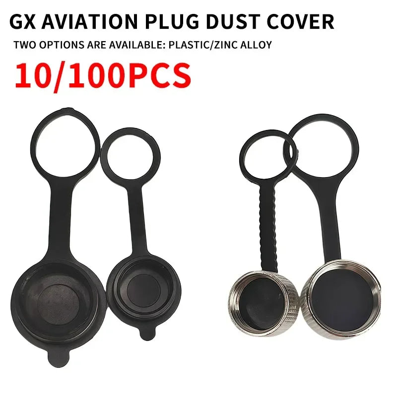 GX12 GX16 GX20 Aviation Connector Dust Cover, Threaded Protective Cap for Plug/Socket, Waterproof, Metal/Plastic Options