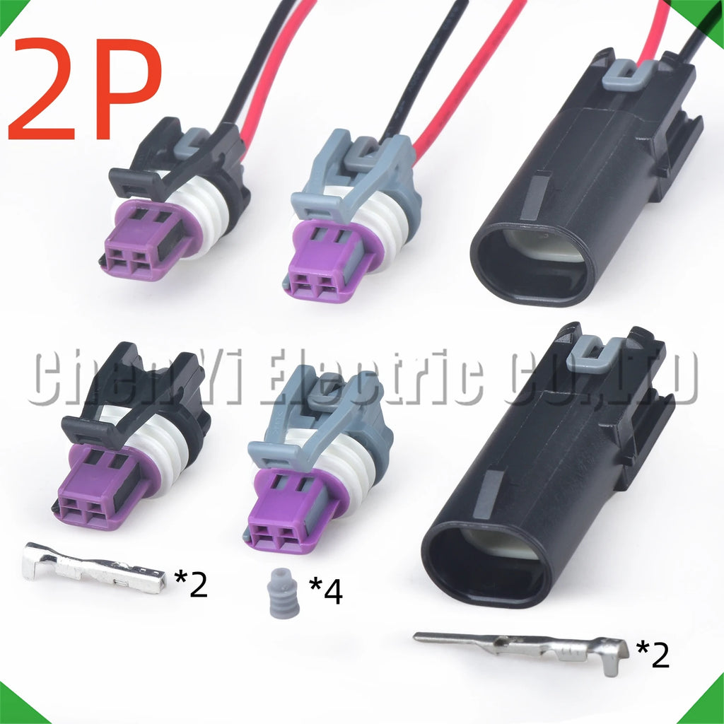 2 pin auto connectors intake exhaust vvt solenoid valve water temperature sensor wire h...