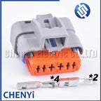 6 Pin 2B+4S Composite female automotive waterproof connector Throttle oil pump plug For Peugeot Citroen C4 C6