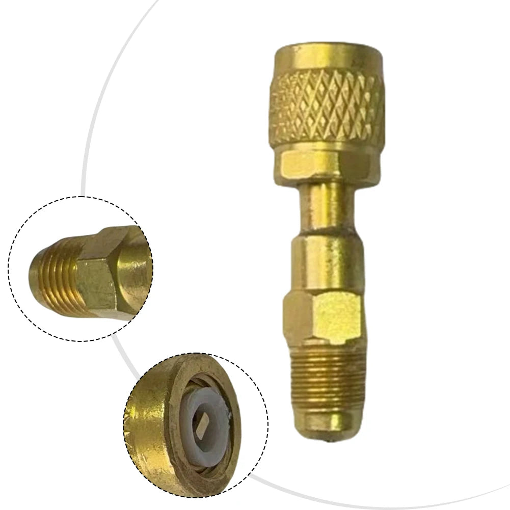 1PC R32 Left-Handed Thread 1/4 SAE-LH Internal Adapter For R454ABC Storage Tank For Air Conditioning Adapter Quick Coupling