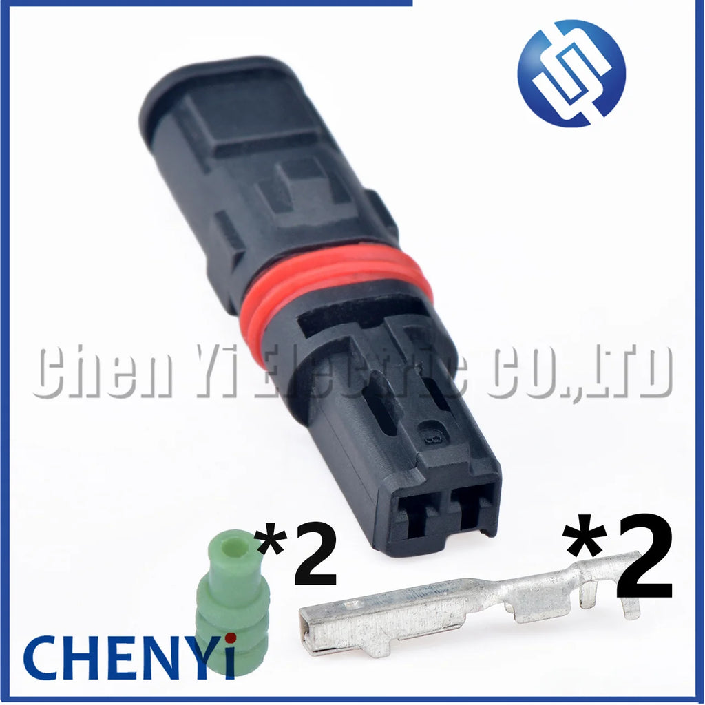 2 Pin Auto LED Lights Modification Connector Car door handle seat rearview mirror heating Wire harness Plug