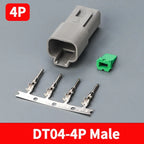 5/10/100 Sets Deutsch DT Series Waterproof Connector DT04-2P DT06-2S Male Female Docking Harness Plug 2P 3P 4P 6P 8P 12P Socket