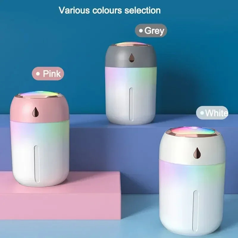 USB Humidifier Atomizer Aroma Oil Diffuser Mute 220 Ml Air Humidifier with Night Lamp for Car Bedroom Cool Mist Sprayer Amagi