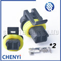 2 Pin female Automotive waterproof Connector Sensor Plug 12162852 With Pins