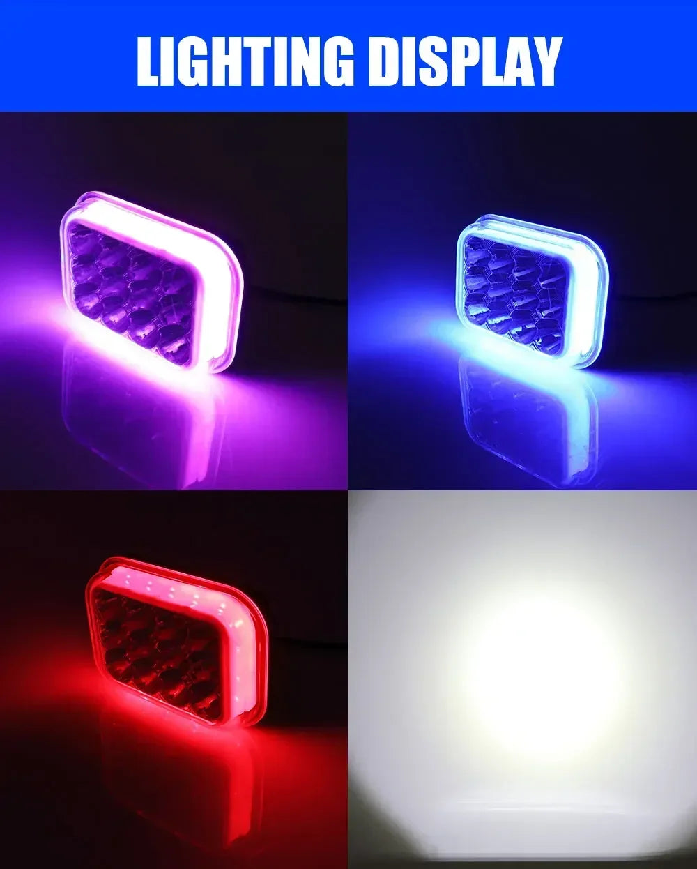 12 Led Strobe Motorcycle Headlight LED Switch Auxiliary Working Fog Lights Bulb Projector Headlight Motorbike Running Lamp Amagi