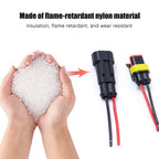 2 Pin Way Plug Waterproof Automotive Car Wire Electrical Connectors Plug with Wire for Car Motorcycle Scooter Marine 2/10pcs