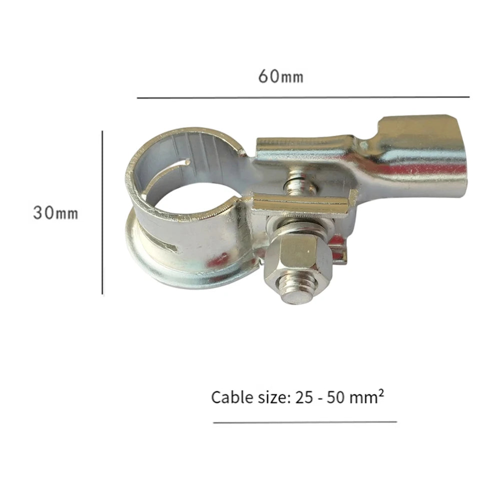 1 Pair Battery Terminals Connector Clamps Copper Battery Terminal Kit Brass Terminal Clamp Connector Negative Positive Auto Part