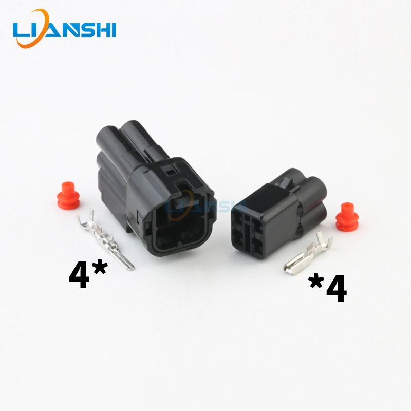 6187-4441/6180-4181 Automotive oxygen sensor plug 4-hole waterproof connector harness modified sheath with terminal