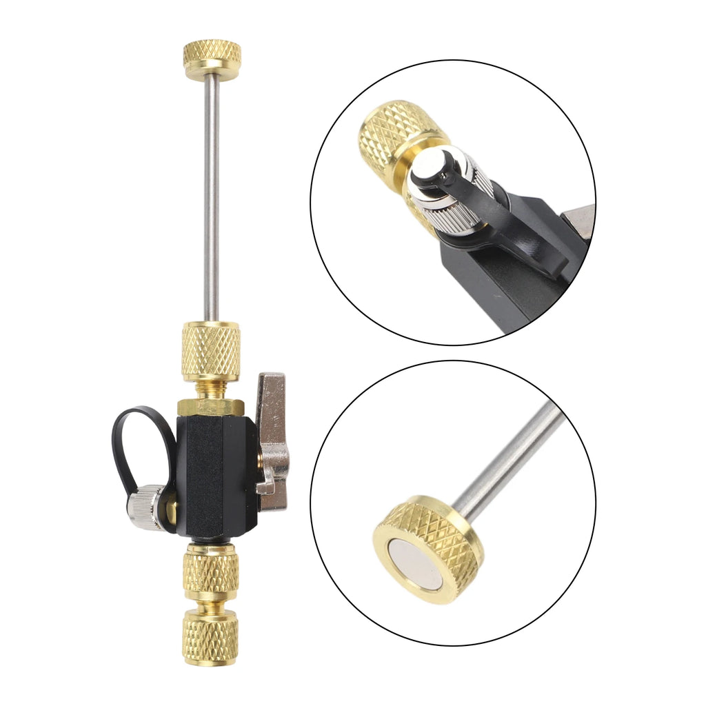 1PC Vacuum-Rated Valve Core Removal Tool Black Valve Core Disassembly  Removal Tool 1/4" X 5/16" Compatible With R410A