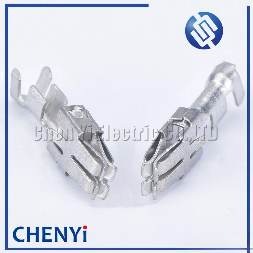50 pcs 6.3mm series automotive car splices wire terminal 926965-1 Non-insulated female Crimp terminals DJ6218B-E6.3B