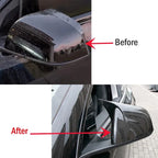 Carbon Fiber Gloss Black Finished Replacement Shell Rearview Mirror Covers Fit For Tesla Model 3 Y Door Side Mirror Caps amabili